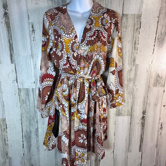 NWT BCBG Max Azria Rio Red Wrap Dress | Kimono Style | Sz Small | MSRP $248 - Picture 1 of 8